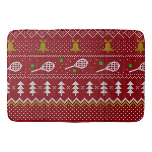 Alfombrilla De Baño Navidades de tenis Patrón de punto dulce Navidad r