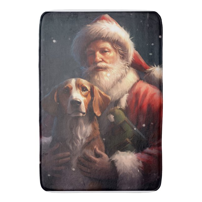Alfombrilla De Baño Navidades del Foxhound Santa Claus en inglés (Frente vertical)