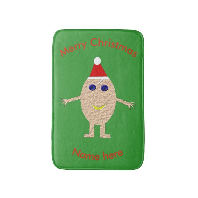 Alfombrilla De Baño Navidades divertidos Egg Bath Mat (Frente vertical)