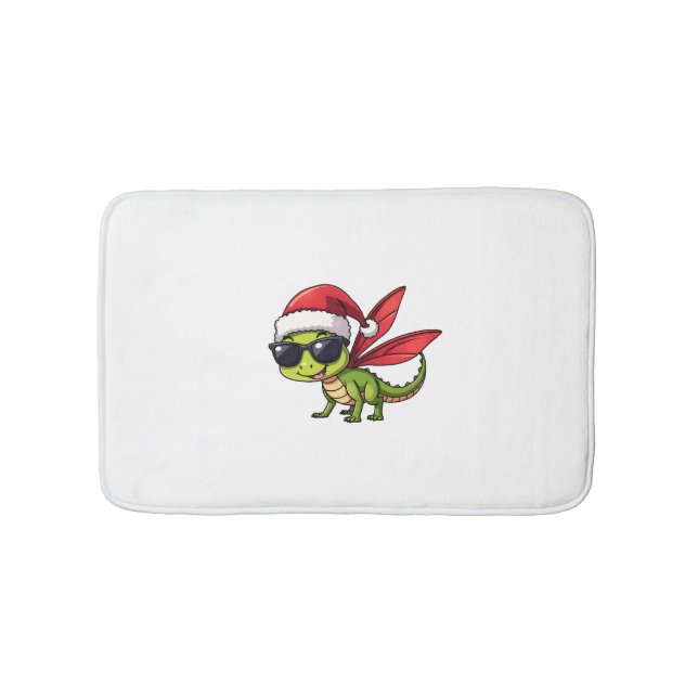 Alfombrilla De Baño Navidades Dragonfly Santa Hat Divertidos niños de  (Anverso)