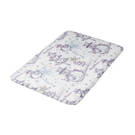 Alfombrilla De Baño Navidades Elementos Snowman Sketch Bathroom Mat