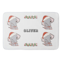 Navidades Elephant Bathroom Mat