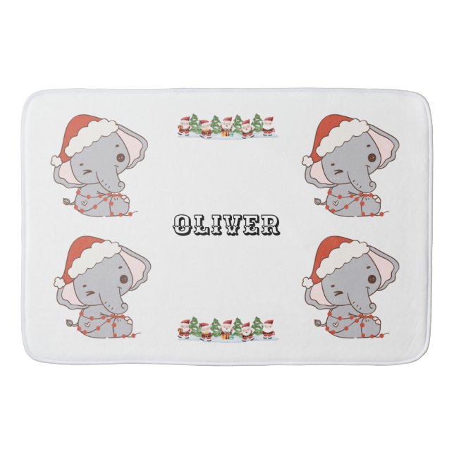 Alfombrilla De Baño Navidades Elephant Bathroom Mat (Anverso)