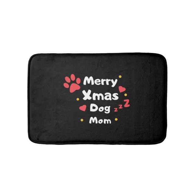 Alfombrilla De Baño Navidades encantadores Perro Mamá (Anverso)