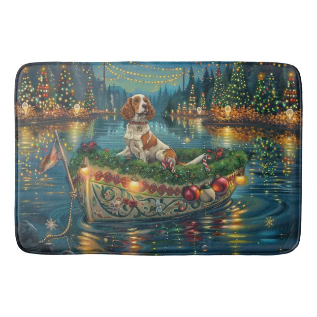 Alfombrilla De Baño Navidades españoles de Bretaña disfrutan del viaje (Anverso)