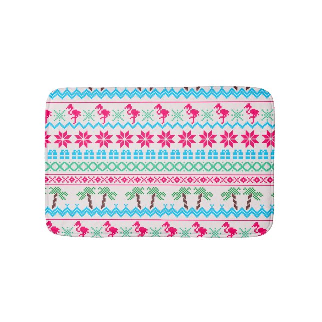 Alfombrilla De Baño Navidades feos sudan flamenco tropical (Anverso)