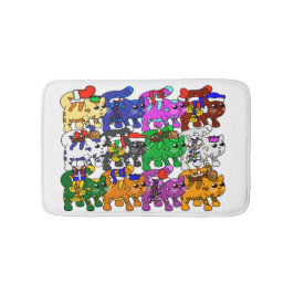 Alfombrilla De Baño Navidades festivos Jolly Meowy gatos