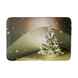 Alfombrilla De Baño Navidades Fiesta Golden Tree Shiny Sparkle Stars