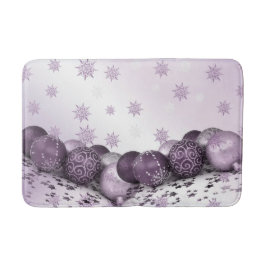 Alfombrilla De Baño Navidades Fiesta Pink Purple Ornamakes Snowflakes