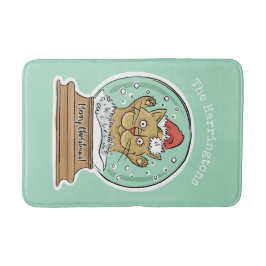 Alfombrilla De Baño Navidades graciosos lindo Gato nombre personalizad