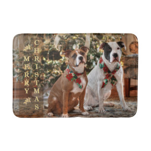 Alfombrilla De Baño Navidades inteligentes rescatan a Pitbull y al Bul