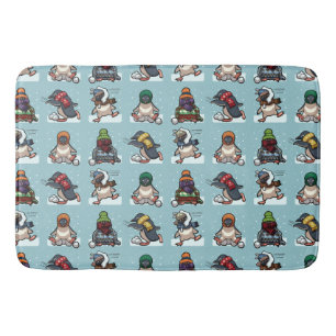 Alfombrilla De Baño Navidades Personalizado de la lucha de invierno co