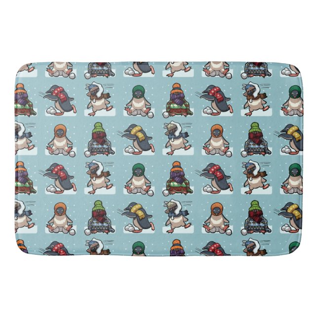 Alfombrilla De Baño Navidades Personalizado de la lucha de invierno co (Anverso)