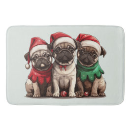 Alfombrilla De Baño Navidades Pug Dogs