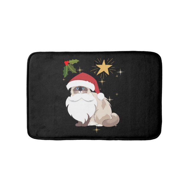 Alfombrilla De Baño Navidades Ragdoll cat (Anverso)