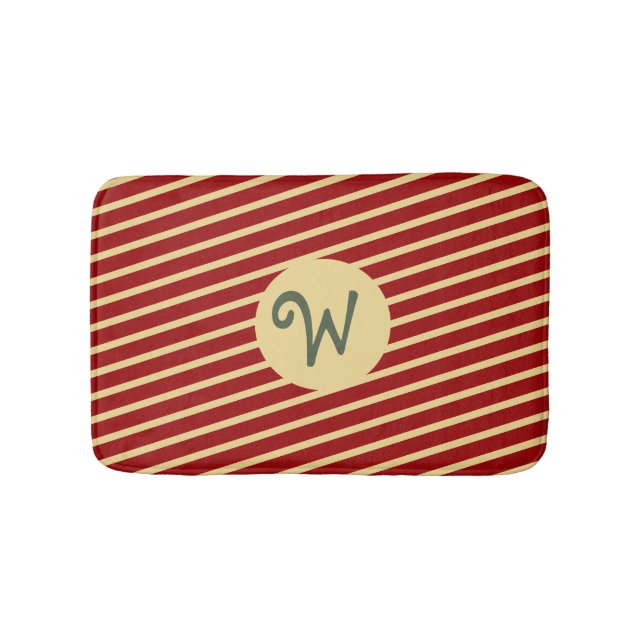 Alfombrilla De Baño Navidades rayas de oro Personalizado de la familia (Anverso)