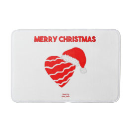 Alfombrilla De Baño Navidades Santa Heart Media Bath Mat