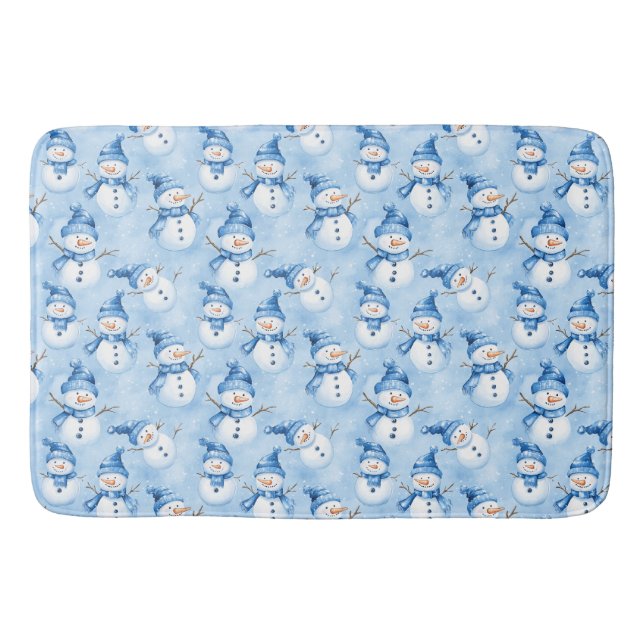 Alfombrilla De Baño Navidades Snowy Blue Bath Mat (Anverso)