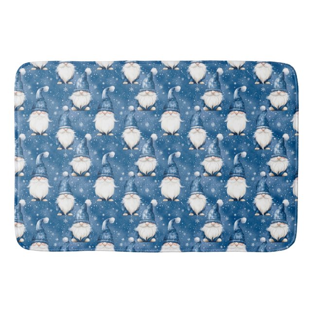 Alfombrilla De Baño Navidades Snowy Blue Bath Mat (Anverso)