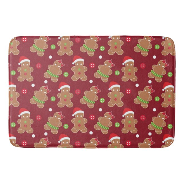 Alfombrilla De Baño Navidades Tema Gingerbread Hombres (Anverso)