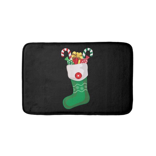 Alfombrilla De Baño Navidades verdes haciendo olas (Anverso)