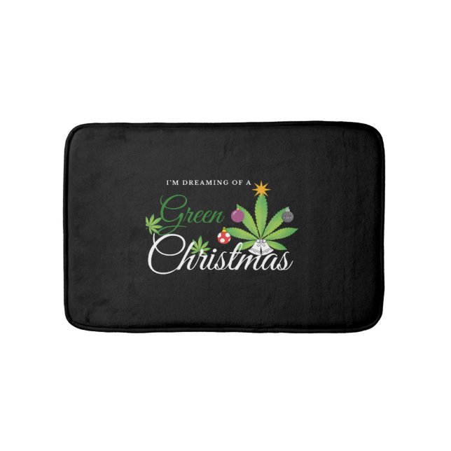 Alfombrilla De Baño Navidades verdes Weed Shirt (Anverso)