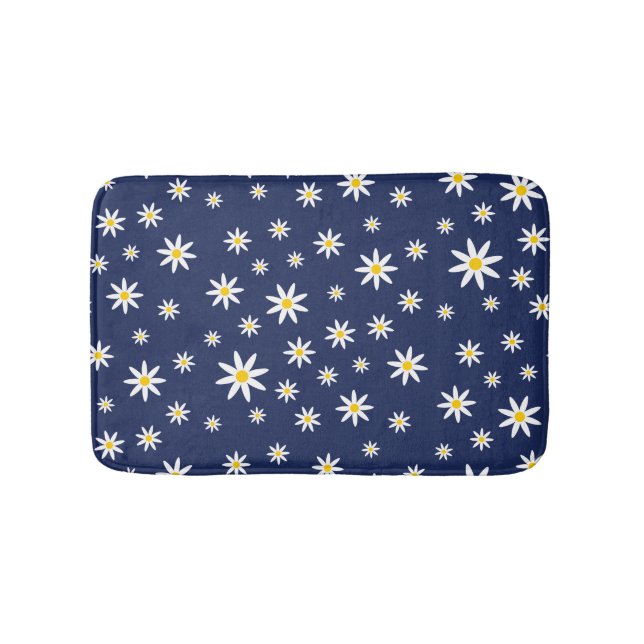 Alfombrilla De Baño Navy Daisy Bath Mat (Anverso)