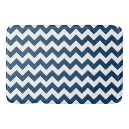 Alfombrilla De Baño Navy Zigzag, Navy Chevron, patrón geométrico