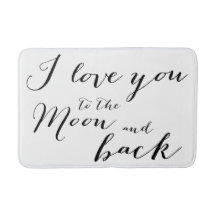 Negro Blanco Te Amo A La Mata De Baño De La Luna