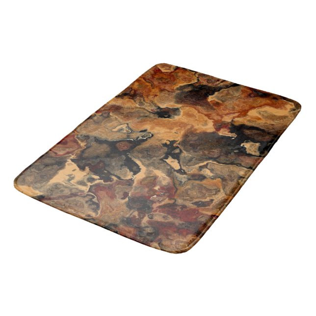 Alfombrilla De Baño Negro, rojo y roya (Angular)