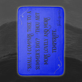 Alfombrilla De Baño Negro sobre el Shakespeare azul Compararé. |