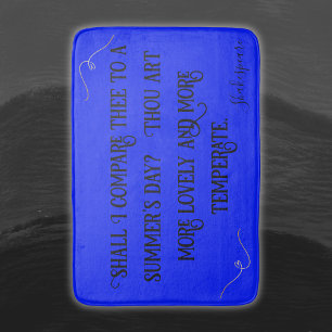 Alfombrilla De Baño Negro sobre el Shakespeare azul Compararé.