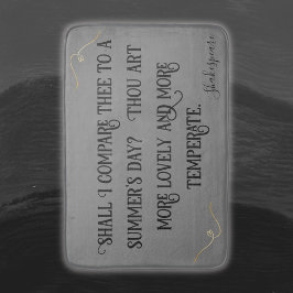 Alfombrilla De Baño Negro sobre el Shakespeare gris Compararé. |