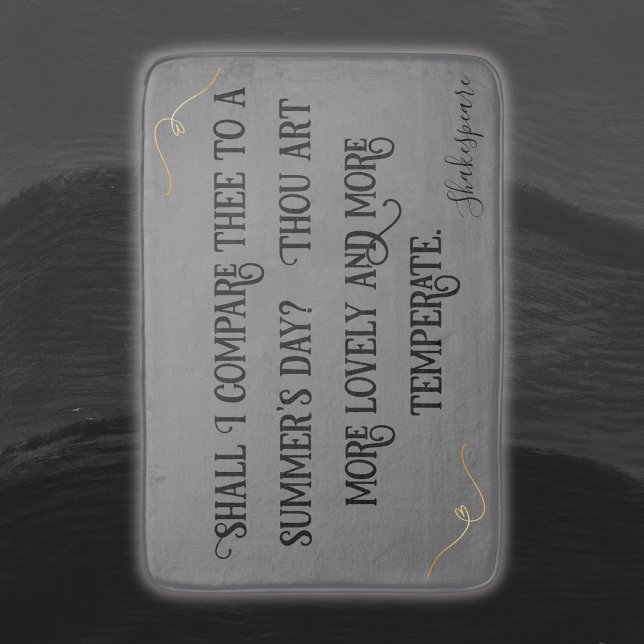 Alfombrilla De Baño Negro sobre el Shakespeare gris Compararé. | (Subido por el creador)