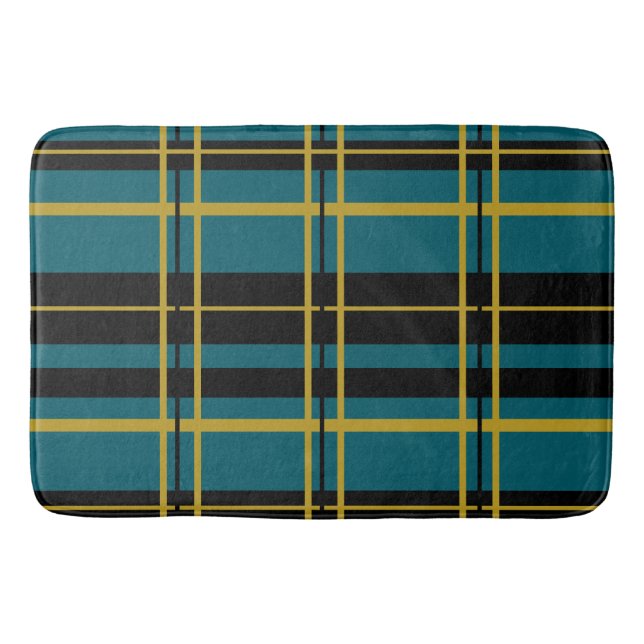 Alfombrilla De Baño Negro Tradicional, Crema de mantequilla, Té oscuro (Anverso)