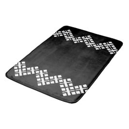 Alfombrilla De Baño Negro y blanco