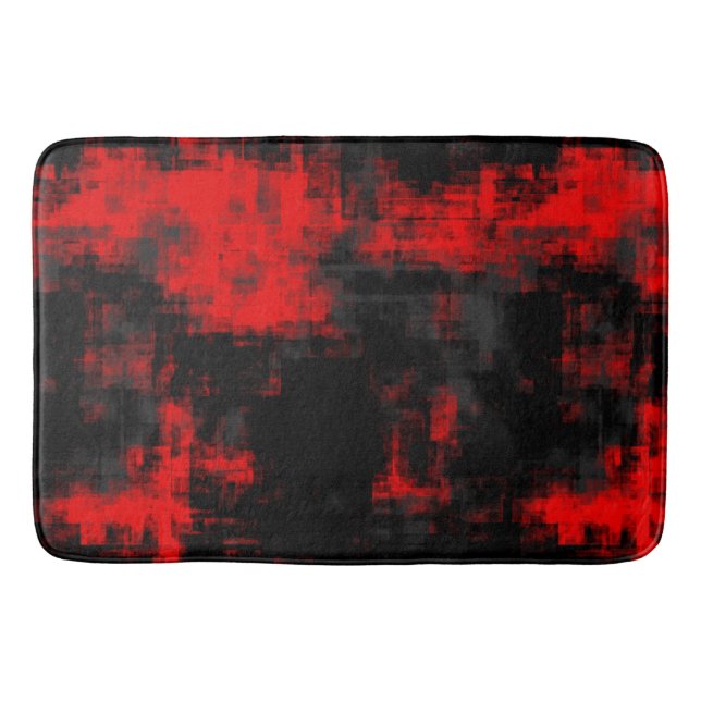 Alfombrilla De Baño Negro y rojo (Anverso)