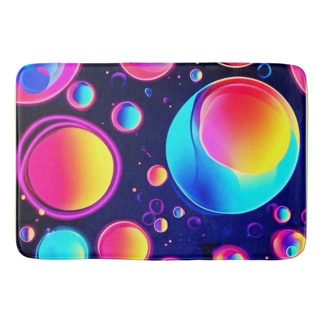 Alfombrilla De Baño Neon Bubble Universe (Anverso)