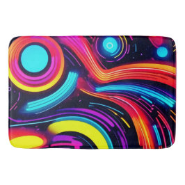 Alfombrilla De Baño Neon Dreamscape Art