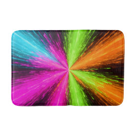 Alfombrilla De Baño Neon Radial Burst Explosion