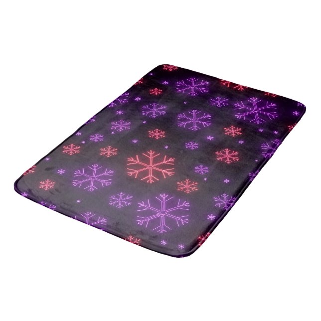Alfombrilla De Baño Neon Snowflakes (Angular)