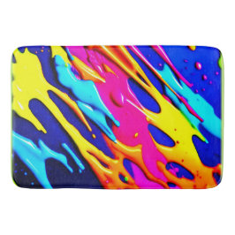 Alfombrilla De Baño Neon Splatter Design