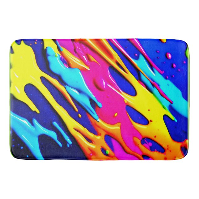 Alfombrilla De Baño Neon Splatter Design (Anverso)