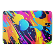 Neon Splatter Paint Art