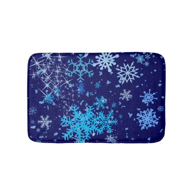 Alfombrilla De Baño Nevada nocturna de los navidades (Anverso)