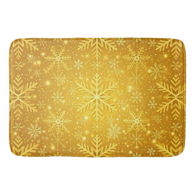 Alfombrilla De Baño Nieve Dorada (Anverso)
