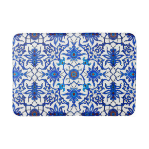 Alfombrilla De Baño Nilo de estilo Art Nouveau chino - Azul cobalto y