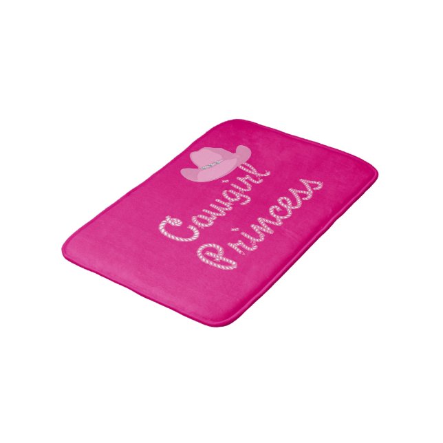 Alfombrilla De Baño Niña Princesa Rosa Gorra Bath Mat (Angular)