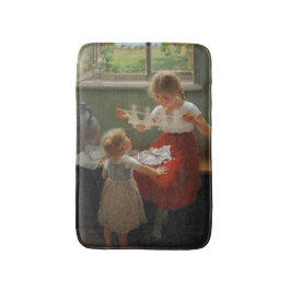 Alfombrilla De Baño Niños Haciendo Silhouettes (Niños Cuidados Jugando