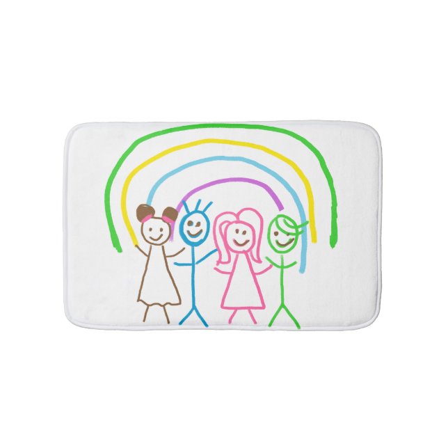 Alfombrilla De Baño Niños personalizados dibujando y convirtiendo a ni (Anverso)